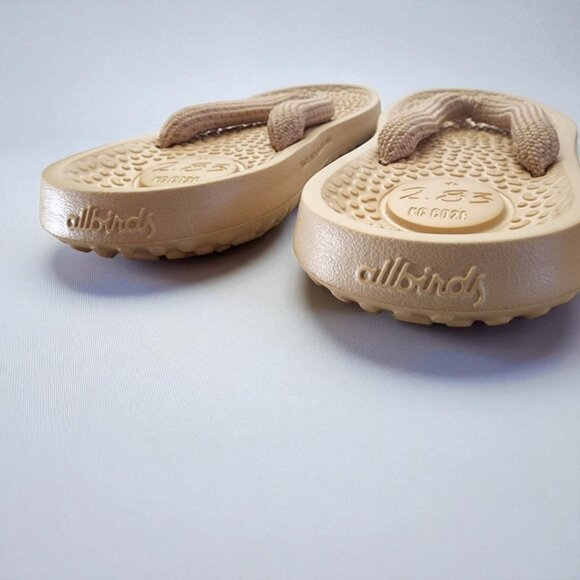 Allbirds Sugar Zeffers Flip Flops Sandals – Beige Eco Foam – Women's 9 / Unisex - Picture 5 of 8